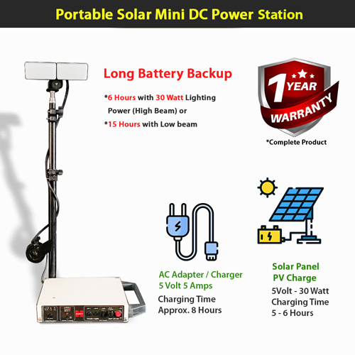 70 Watt Portable Mini Solar Inverter (DC Power Station) With Solar Pannel