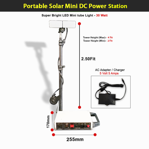 70 Watt Portable Mini Solar Inverter (DC Power Station) With Solar Pannel