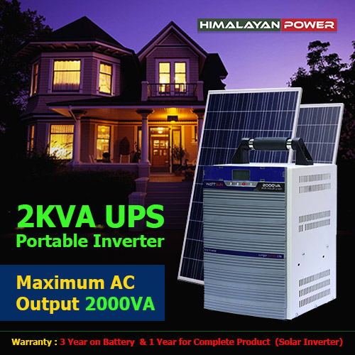  UPS-2000W, 2KVA UPS Portable Inverter with Inbuilt 90ah Battery, Maximum AC Output 2000VA