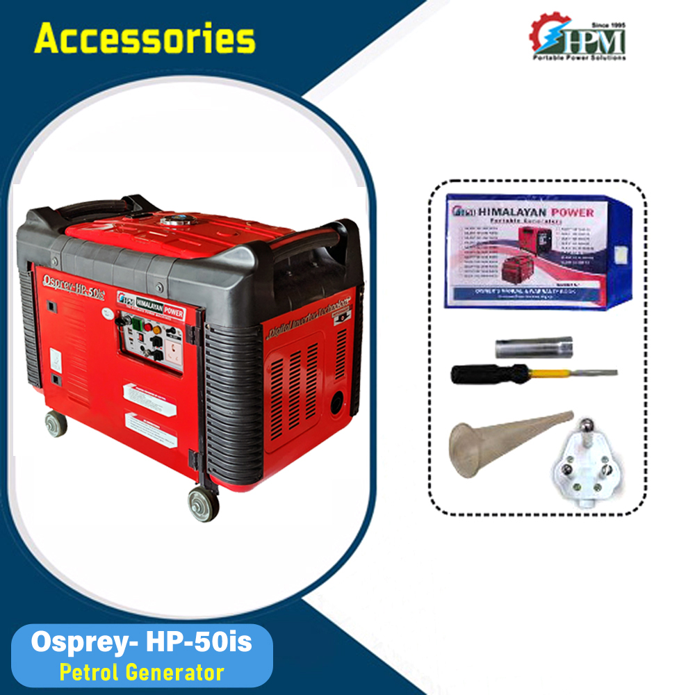 5 KVA Petrol Inverter Generator, Model Osprey HP-55is, Recoil, Self  & Remote Start