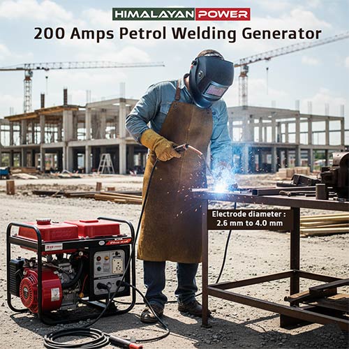 200 Amps Petrol Welding Generator,  - 4.5 KW,  Model GE-W5500R, Recoil Start