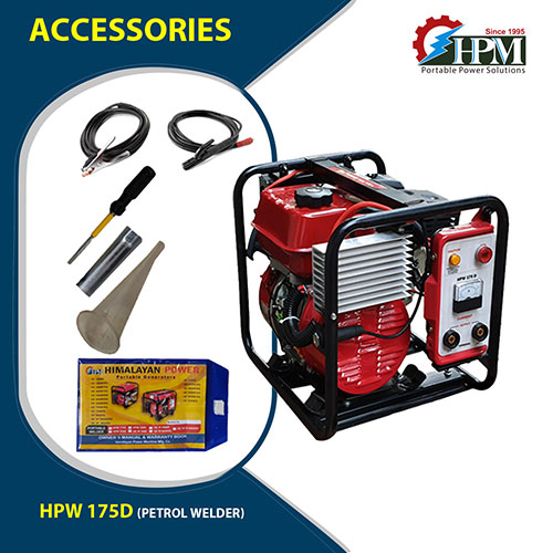 200 Amps Petrol Welding Generator, Model HPW-175D, Recoil Start