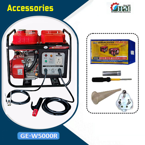  200 Amps Petrol Welding Generator,3 KVA AC Output, Model GE-W5000R, Recoil Start
