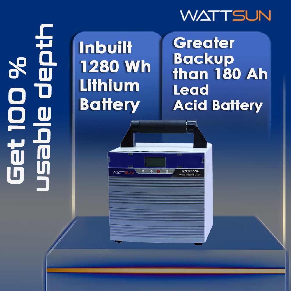  1200W Portable UPS inverter with Inbuilt 1280Wh Lithium battery,  Maximun Ac Output 1200VA UPS-1200W