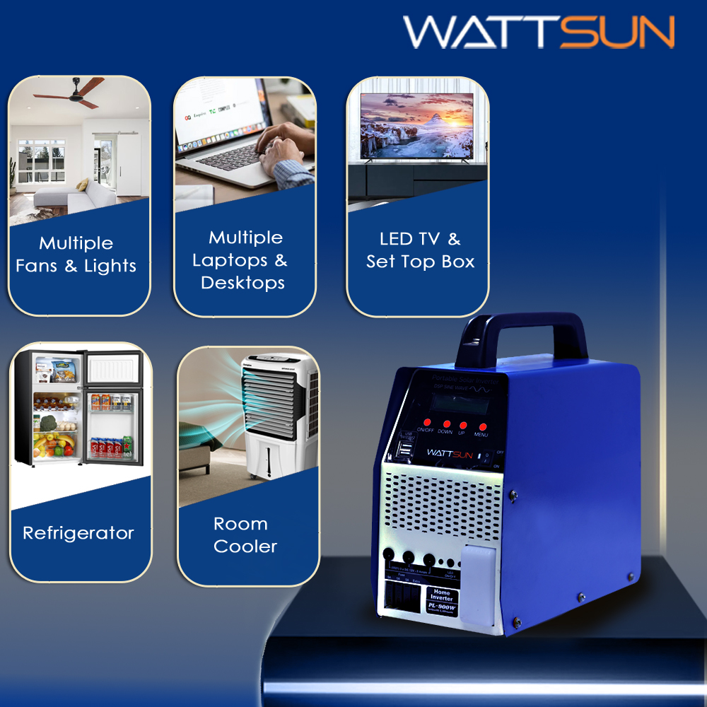 PL-900W-XL 900VA Pure Sine Wave Portable Solar Inverter with 86Ah LiFePO4 Battery