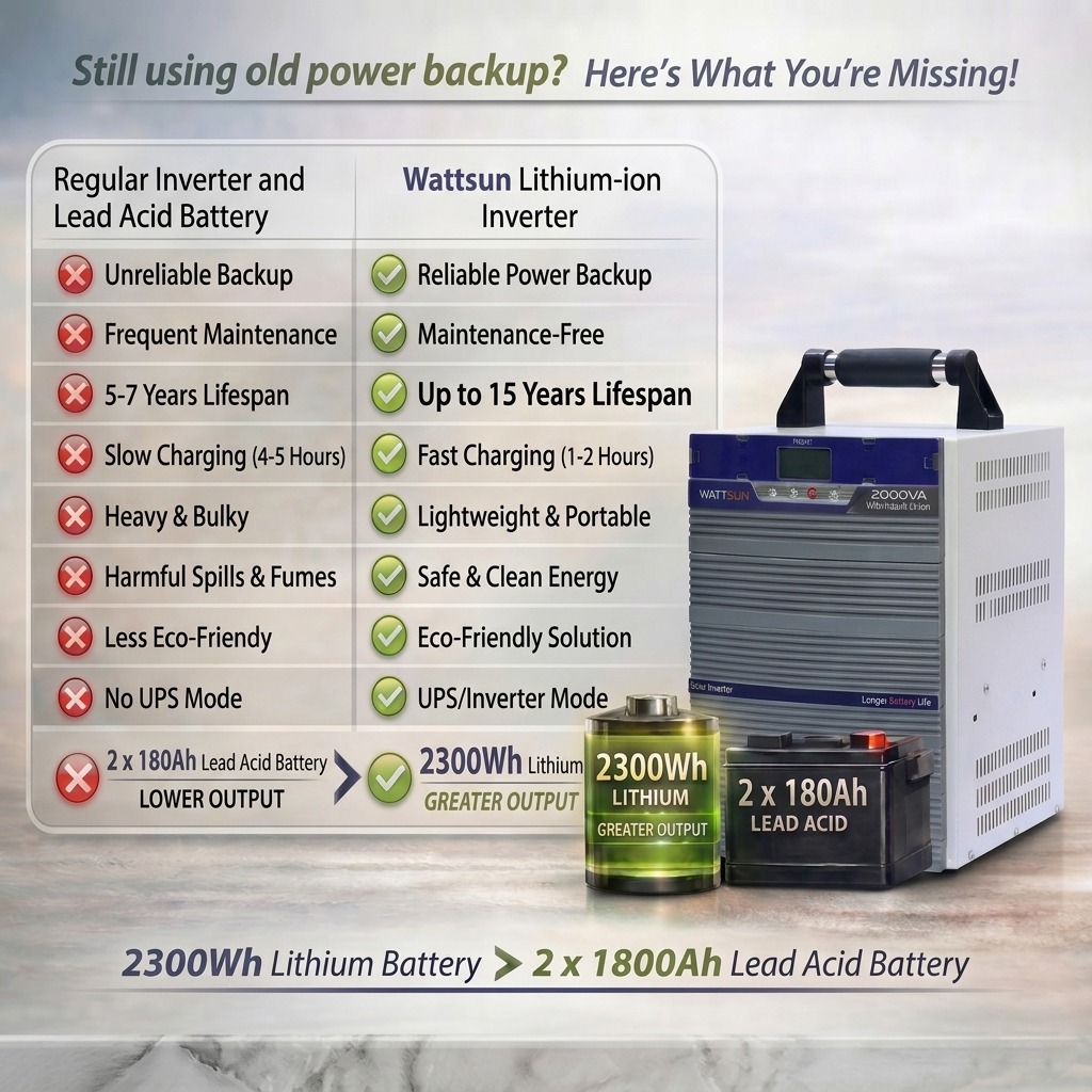  2KVA UPS Portable Inverter with Inbuilt 90ah lithium Battery, Maximum AC Output 2000VA, UPS-2000W