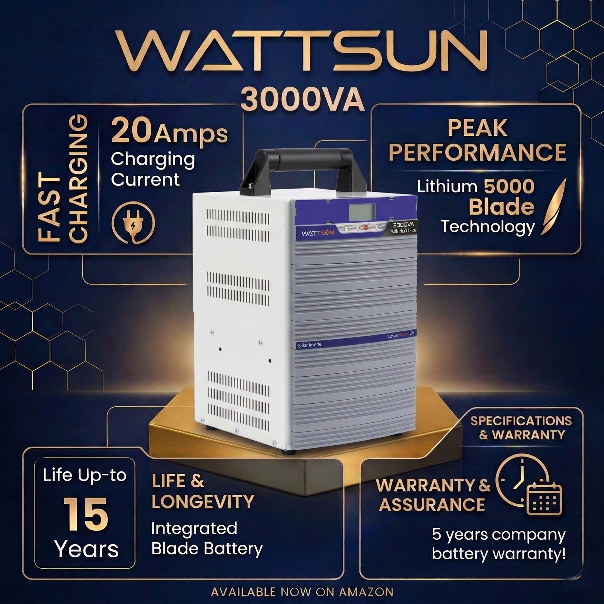 3KVA UPS Portable Inverter with Inbuilt 2688wh lithium Battery  Maximum AC Output 2400VA ,UPS-3000W