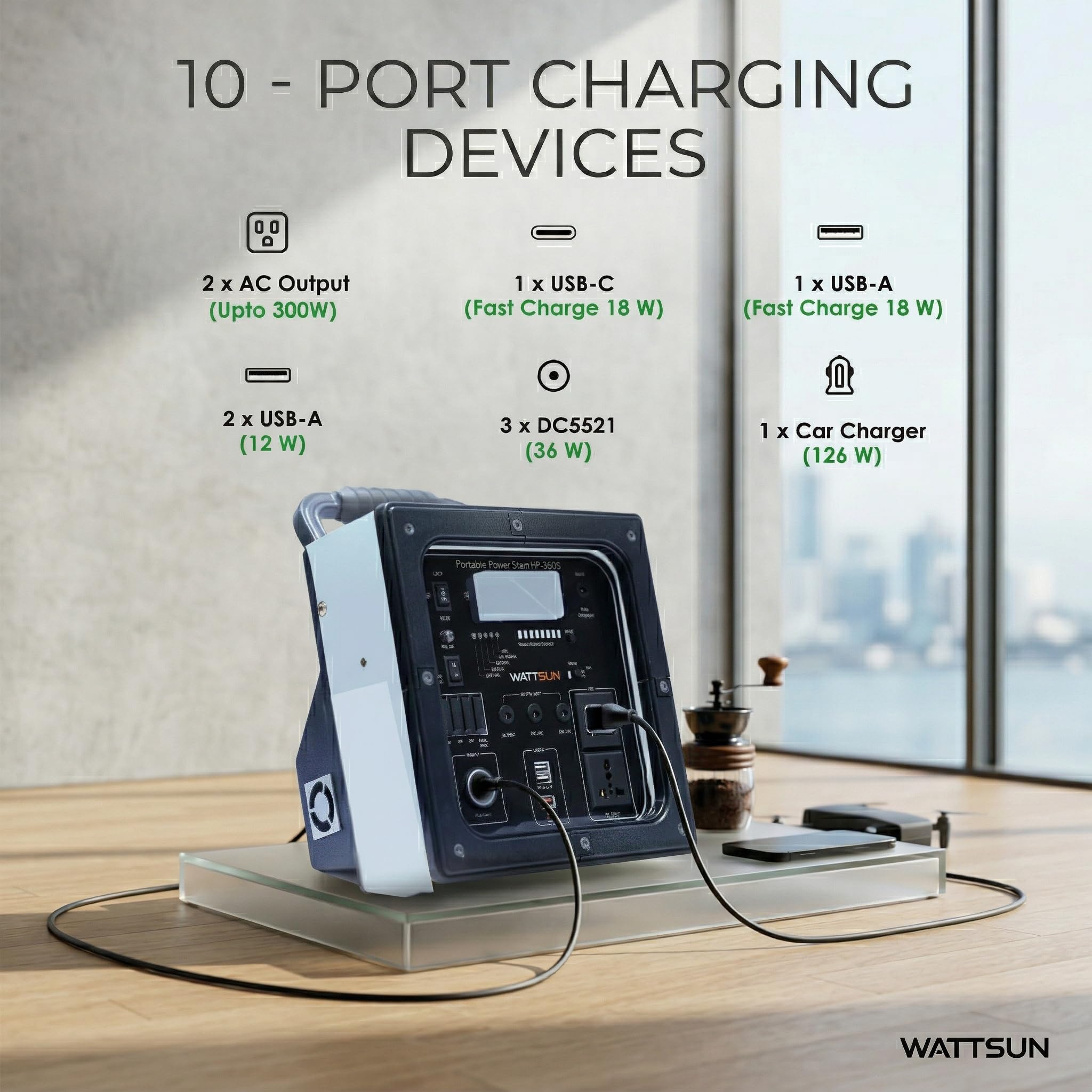 HP-650Li 600VA Modified Sine Wave Lightweight Portable Solar Inverter with LiFePO4