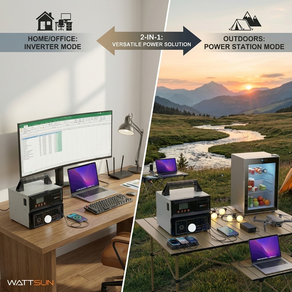 PL-1450W 1450VA Pure Sine Wave Portable Lithium Inverter with 100Ah LiFePO4 Battery