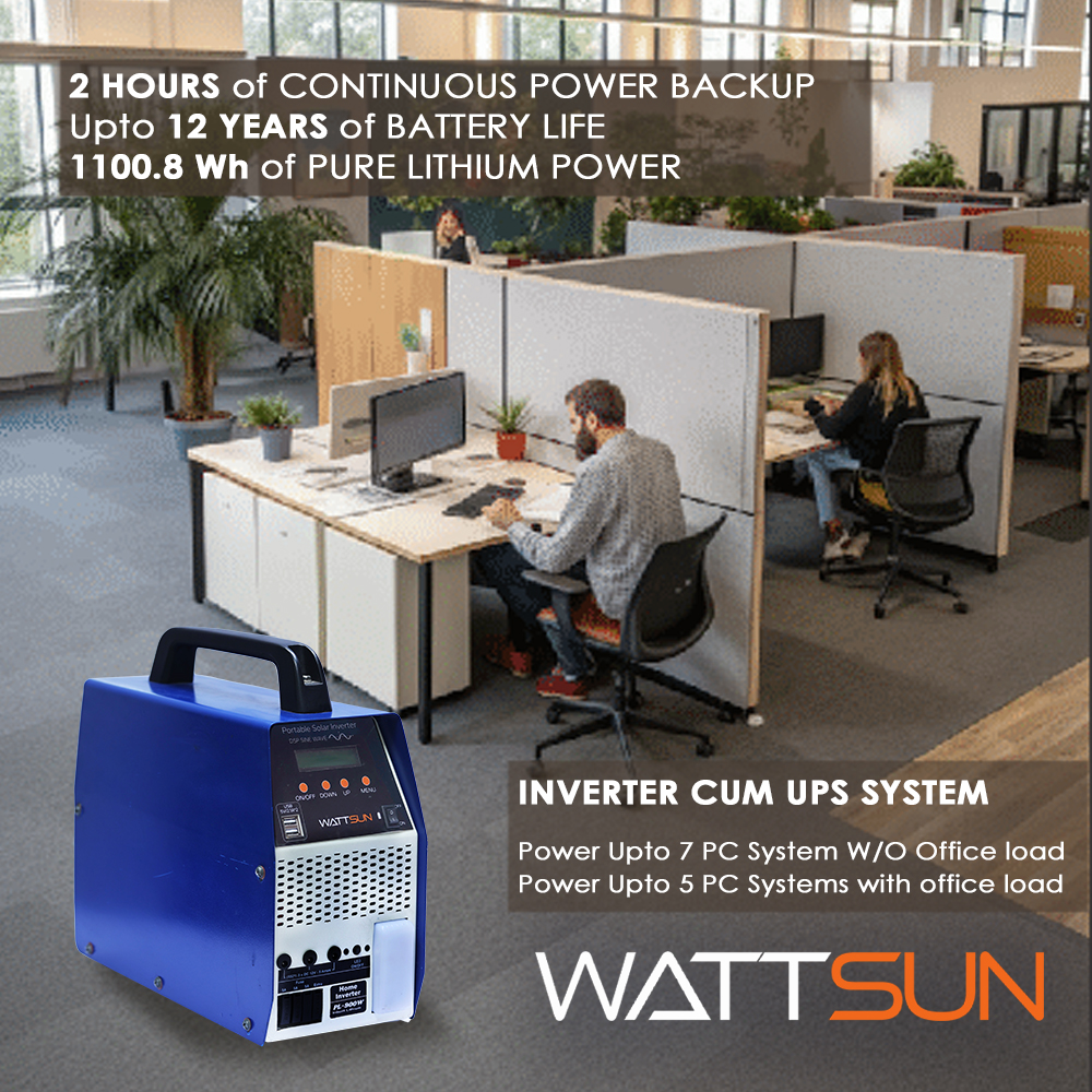 PL-900W-XL 900VA Pure Sine Wave Portable Solar Inverter with 86Ah LiFePO4 Battery