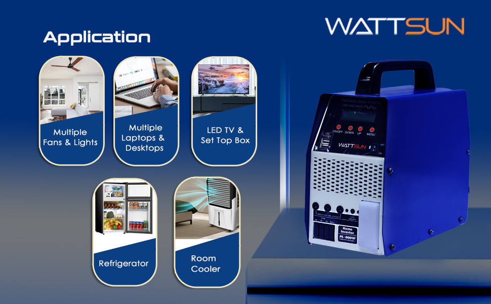 PL-900W-XL 900VA Pure Sine Wave Portable Solar Inverter with 86Ah LiFePO4 Battery