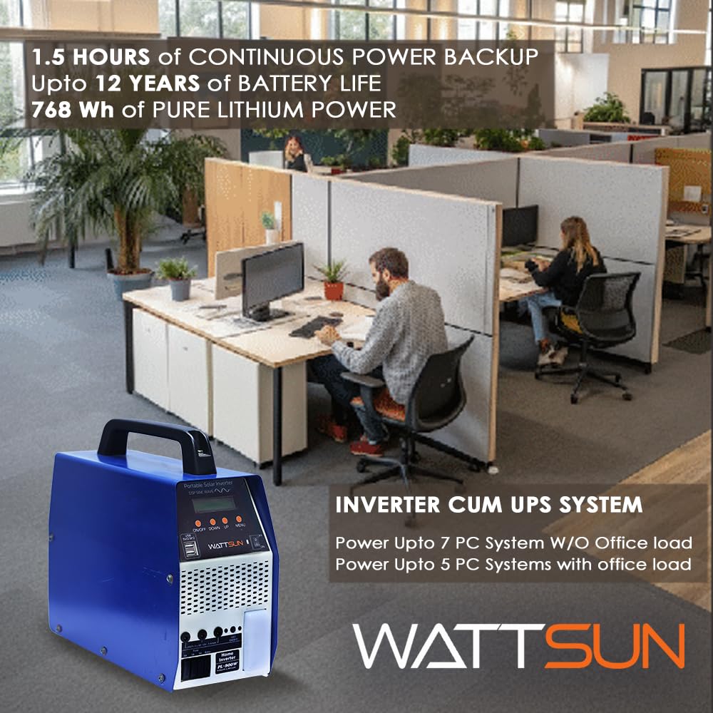 PL-900W-ECO 900VA Pure Sine Wave Eco Lithium Inverter with 60Ah LiFePO4 Battery