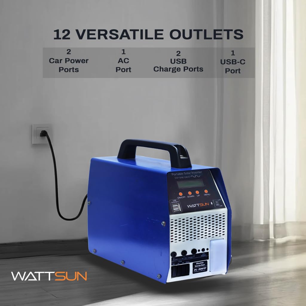 PL-900W-ECO 900VA Pure Sine Wave Eco Lithium Inverter with 60Ah LiFePO4 Battery