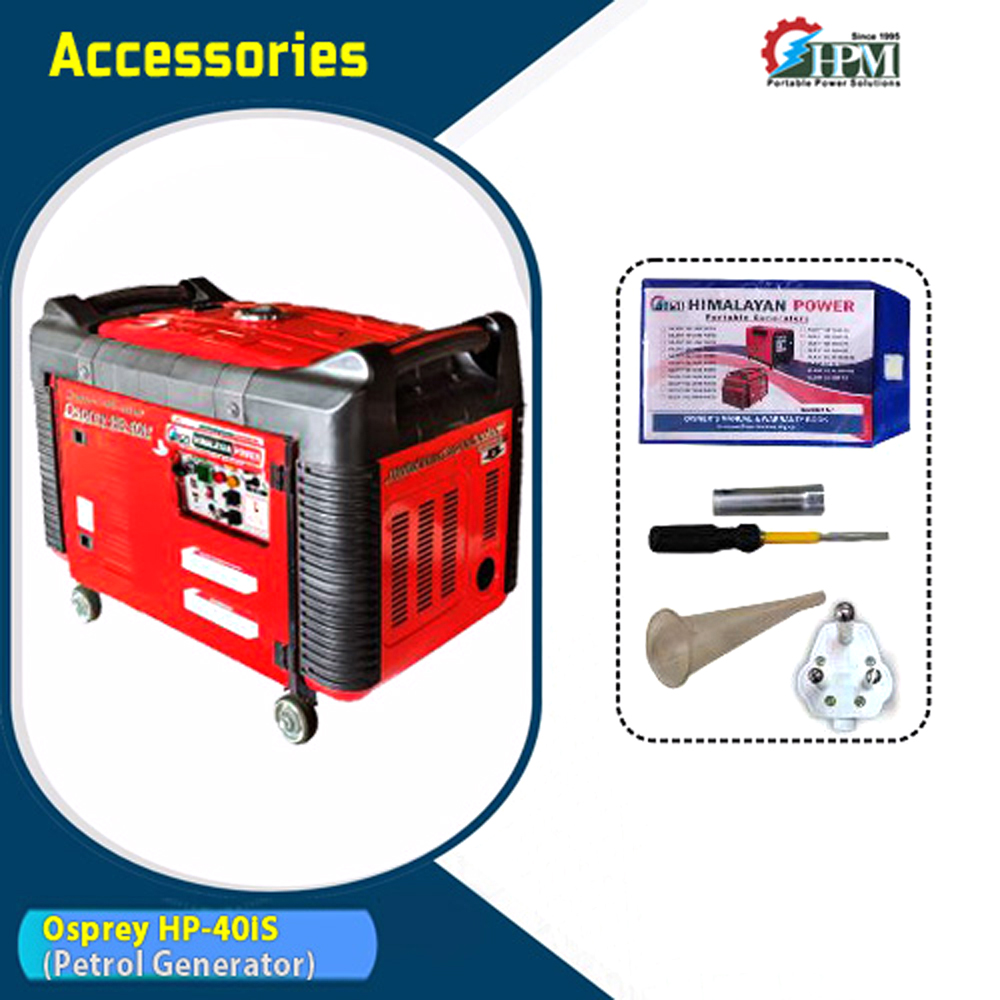 4 KVA Portable Silent Inverter Generator, Model  Osprey HP-40is (Delex) with Remote