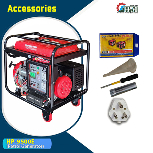 7 KVA Self Start Portable Petrol Generator  with lpg - HP-9500E for 2 Ton AC