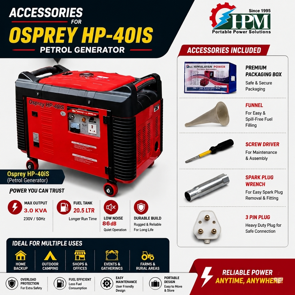 4 KVA Portable Silent Inverter Generator, Model  Osprey HP-40is